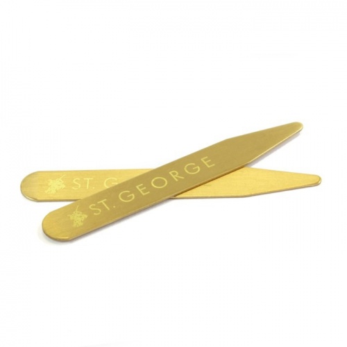 Gold Coloured Shirt Collar Stiffener / Stays 6 cm Long